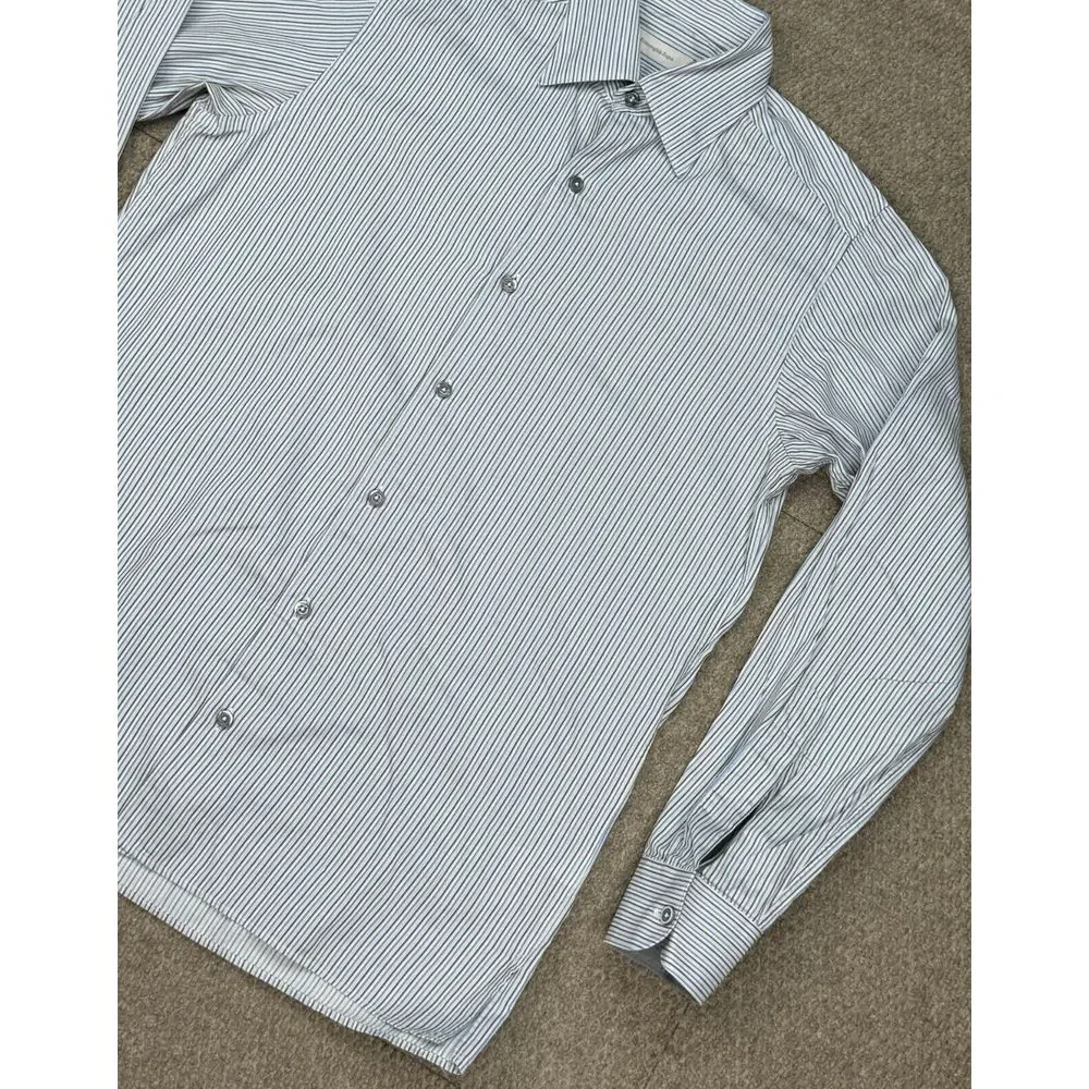 Ermenegildo Zegna Men's Striped Button Down Long Sleeve Dress Shirt Size‎ Medium